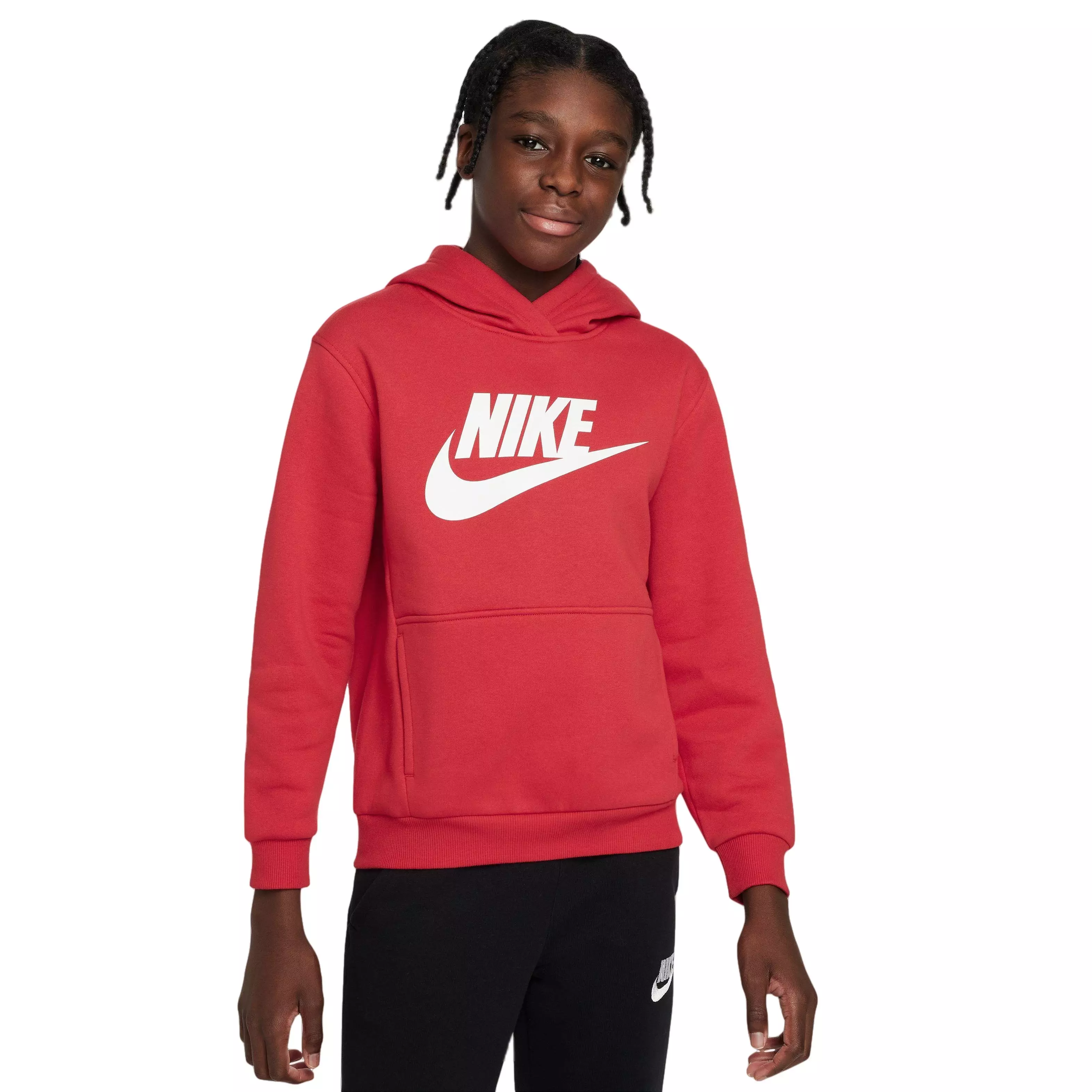 Nike red white online hoodie